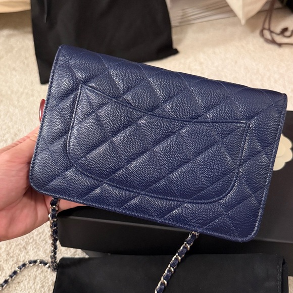 CHANEL Classic Navy Caviar WOC - Picture 8 of 15